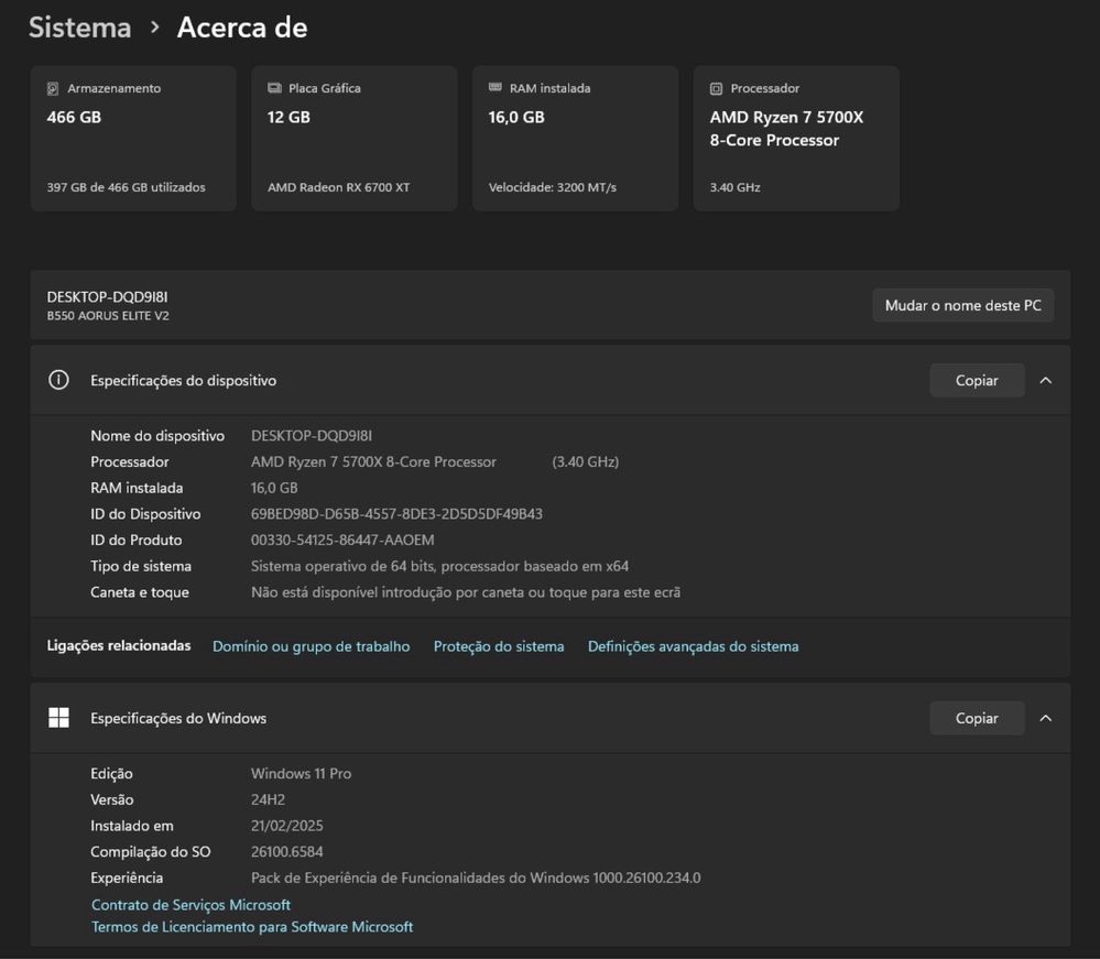 PC Gaming - Radeon RX 6700 XT 12 GB - Ryzen 7 5700X - B550 Aorus Elite