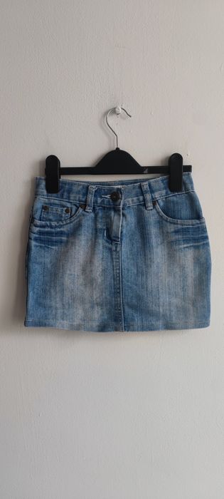 Spódniczka jeansowa roz 134 cm jasny jeans