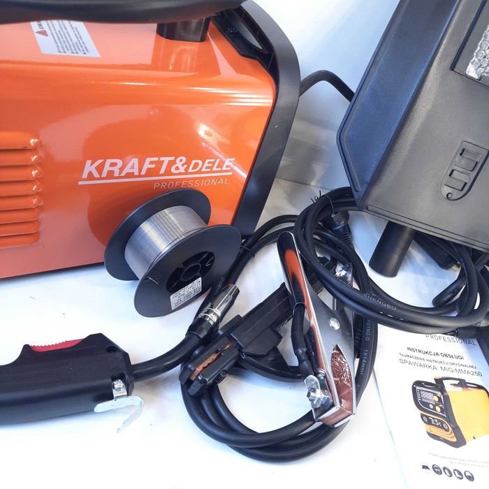 Migomat Spawarka Mig 250A - MMA / FLUX / FCAW - 3w1 z DRUTEM KD1875