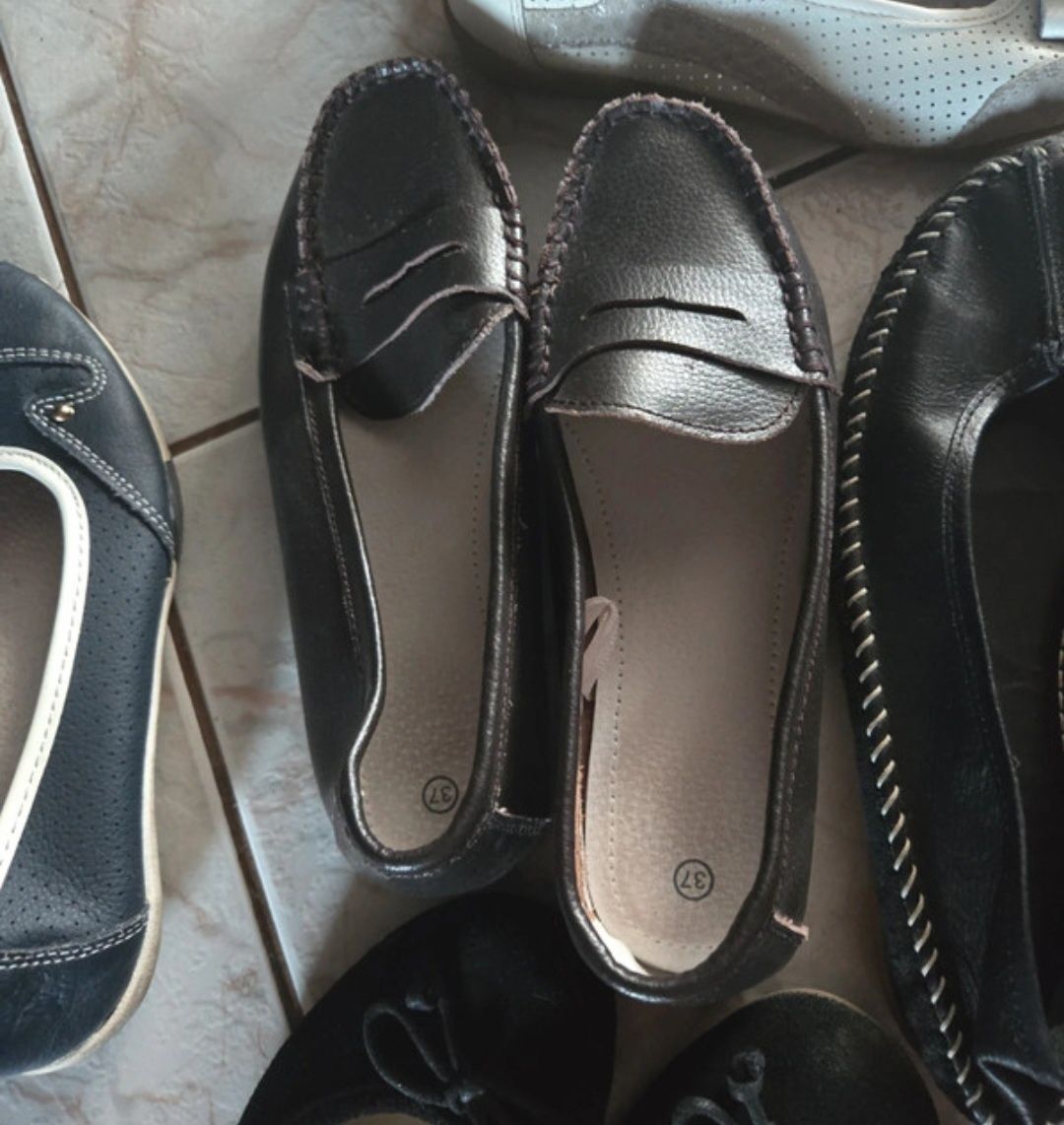 Baleriny ze skóry 6 par buty