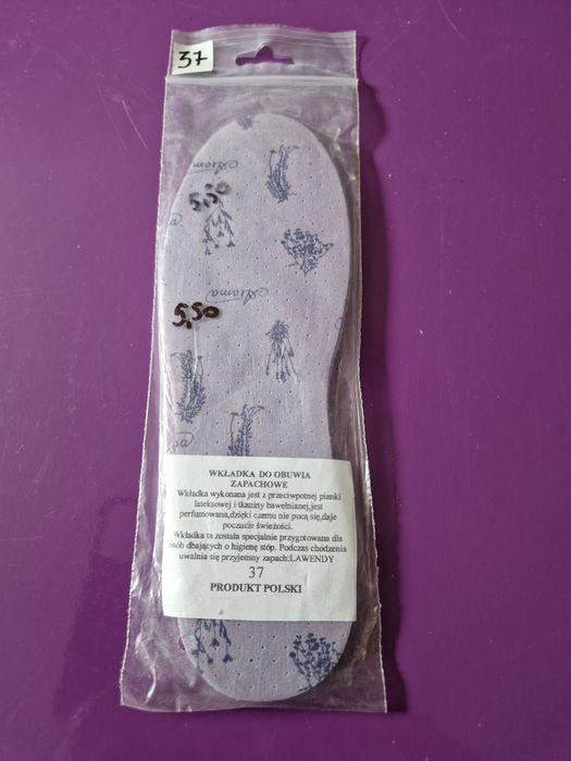 Wkładki przeciwzapachowe do obuwia rozmiar 37 produkt polski