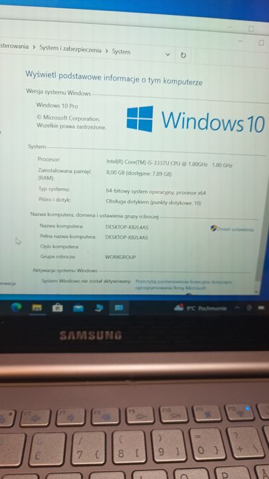 Ultrabook laptop Samsung series 7 model NP7403E dotykowy ekran