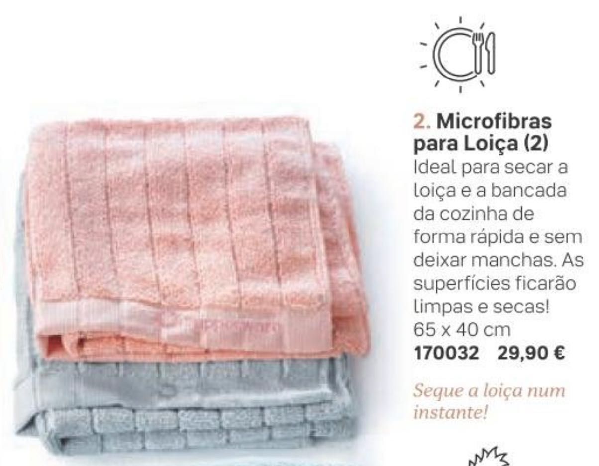 2 Panos MicroFibras para Loiça Tupperware