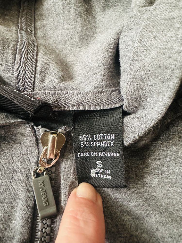 Bluza rozm S szara bawelniana z kapturem okazja !!
