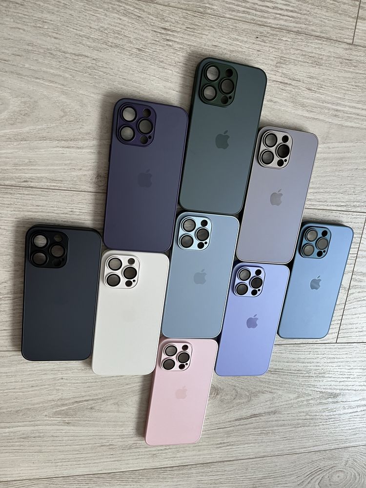 Скляний чохол айфон 14/ 15 про макс iphone чехол стеклянный
