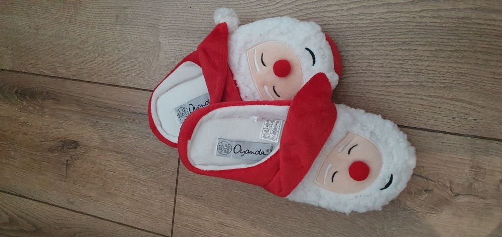 Kapcie świąteczne z Mikołajem 36/37