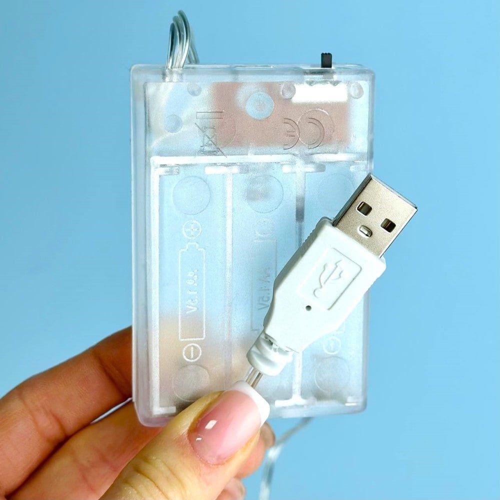 Гирлянда роса батарейки и usb