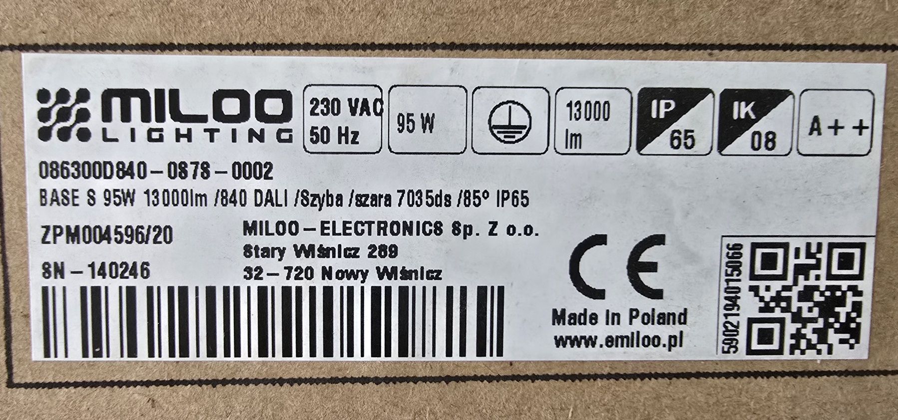 Naświetlacz LED 95W Miloo z DALI