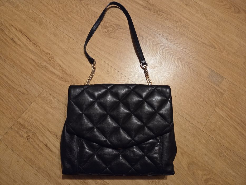 M&S Marks & Spencer skórzana pikowana torebka zara cos 500 zł PREMIUM