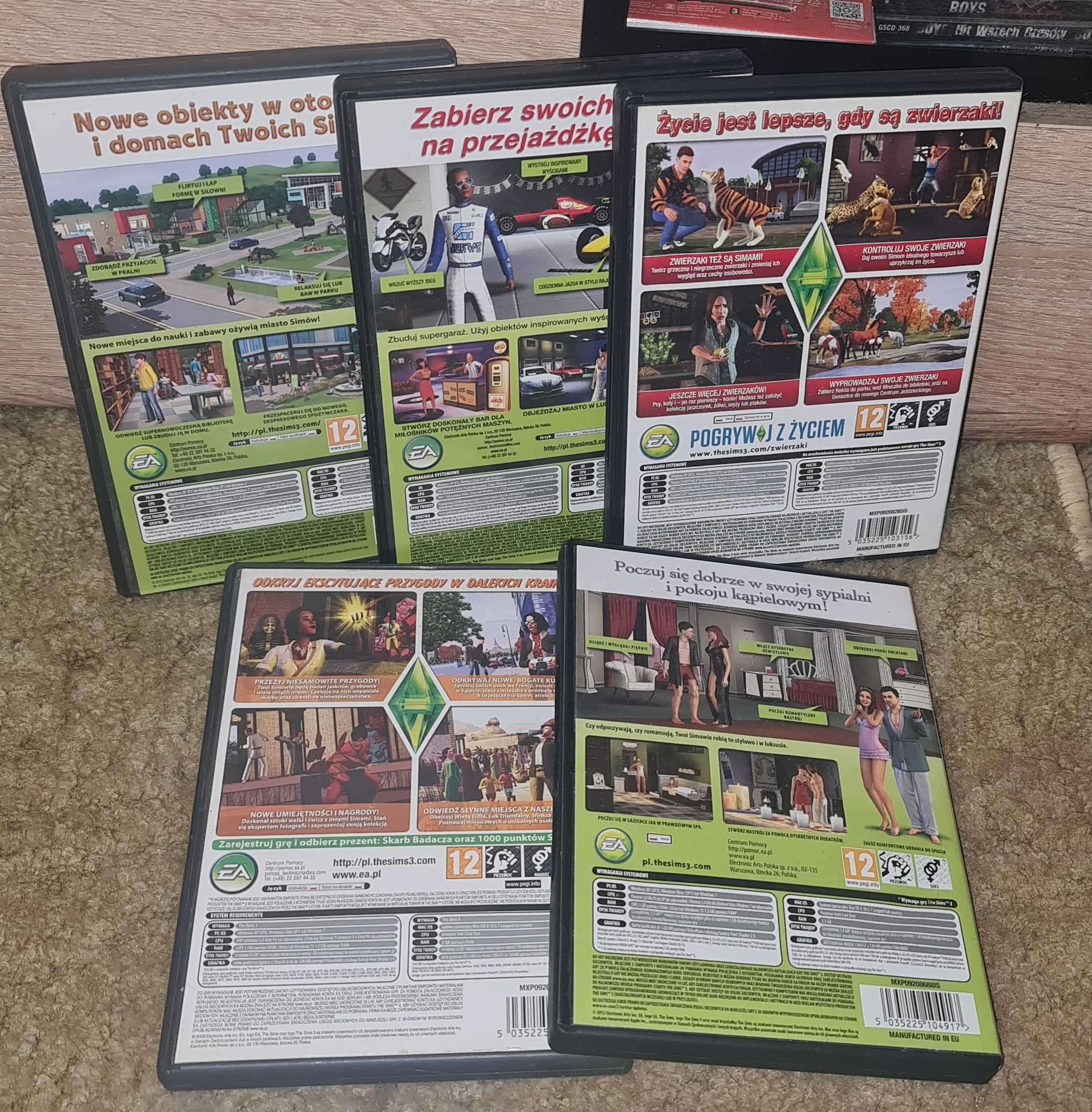 The Sims 3 Zestaw 5 DODATKÓW PC / PL