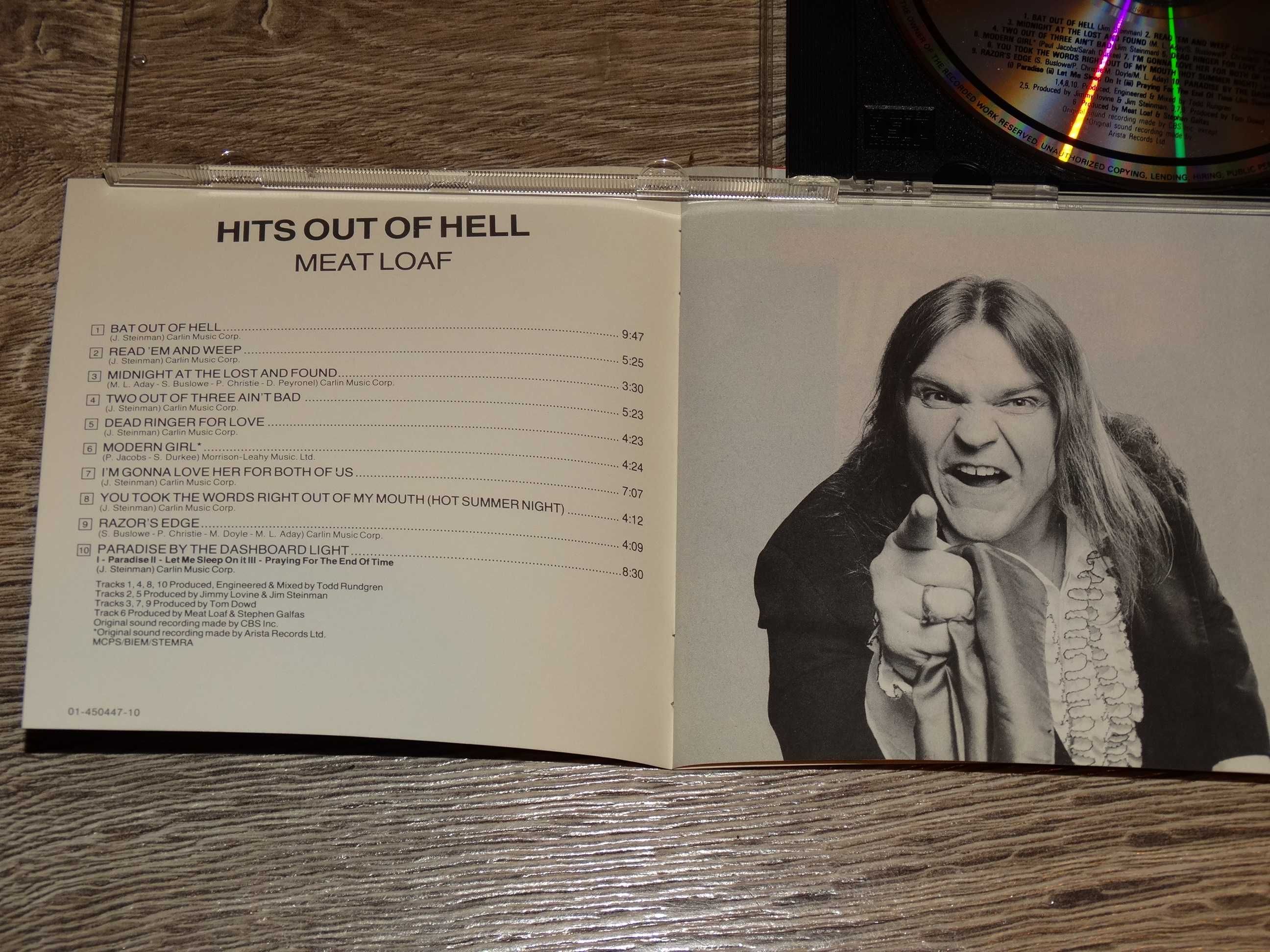 CD  Meat Loaf  Hits Out Of Hell