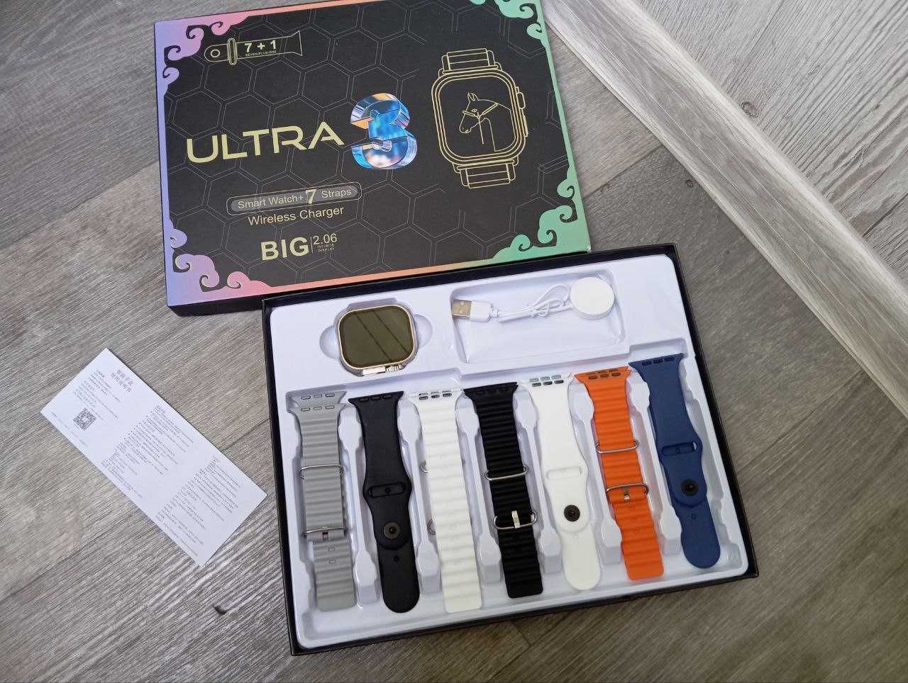 Набор смарт часы Smart Watch 9 Ultra 2 + 7 ремешков