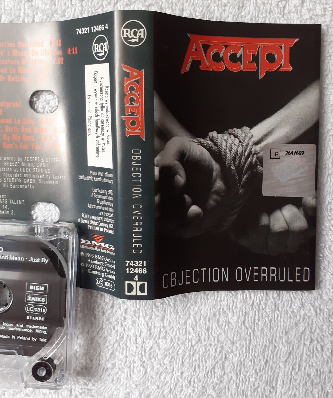 Accept – Objection Overruled (Cassette, Album)