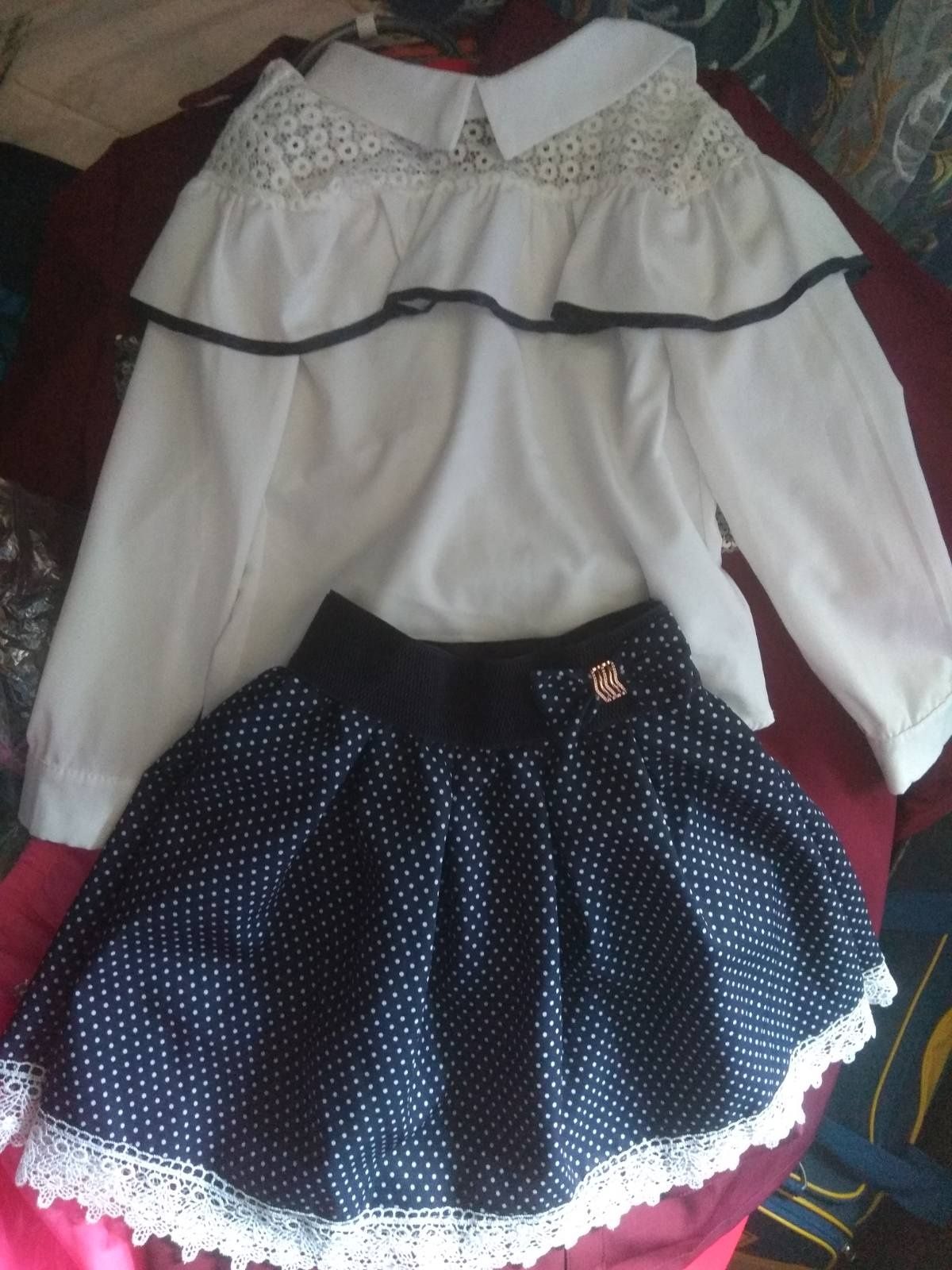 Школьная блузка юбка