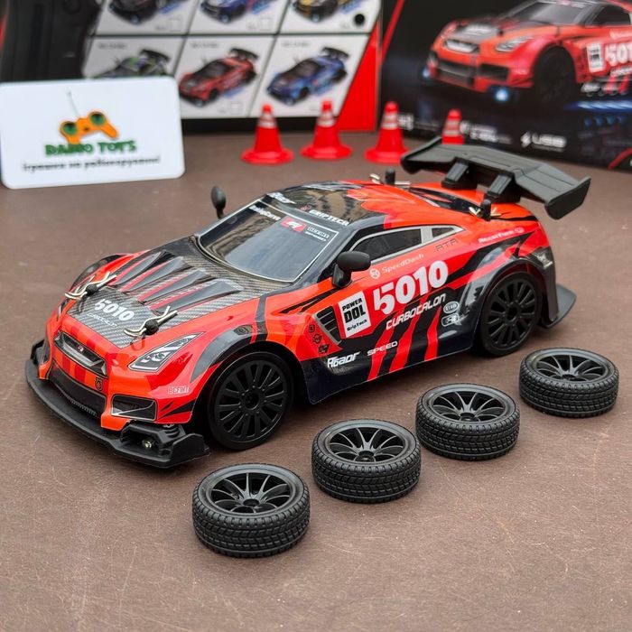 Дрифт машинка на радиоуправлении Skyline Nitro красная  Машинка Ниссан