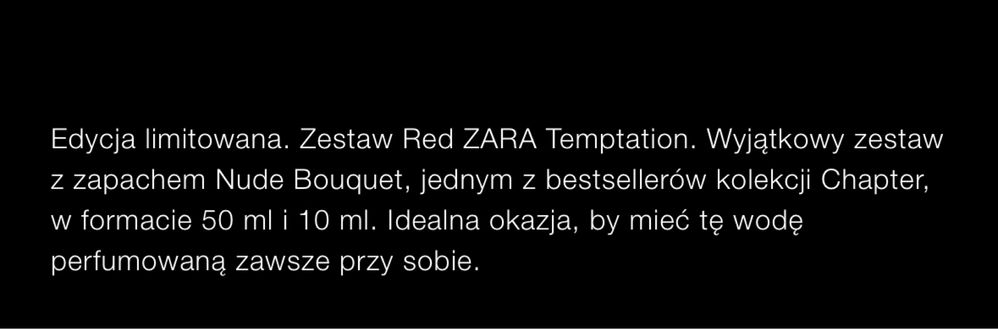 Zara red temptation 50 i 10 ml  zestaw