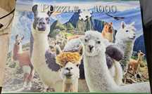 Puzzle Selfie z Lamami Machu Picchu Peru 1000 el
