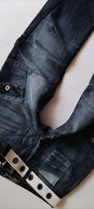 R. 32 Nowe Męskie Spodnie Jeans Skate Bojówki pasek Airwalk