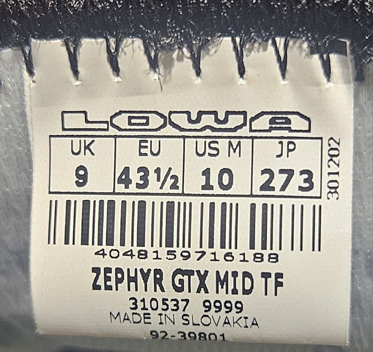 Демісезонні черевики Lowa Zephyr GTX MID TF
