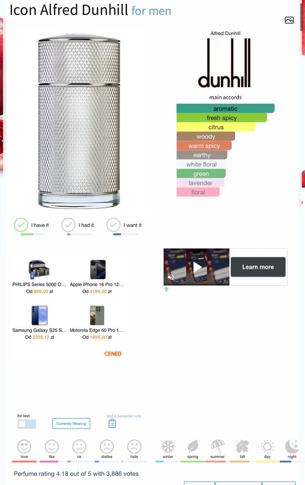 Dunhill icon Edp 100ml