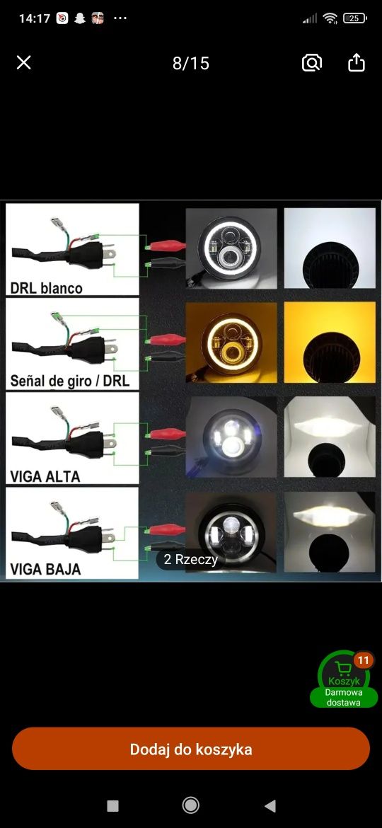 Lampy LED 2sztuki