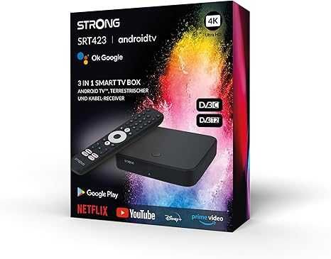 Nowe Android TV Box STRONG SRT423 4K UHD, DVB-T2, Android 11