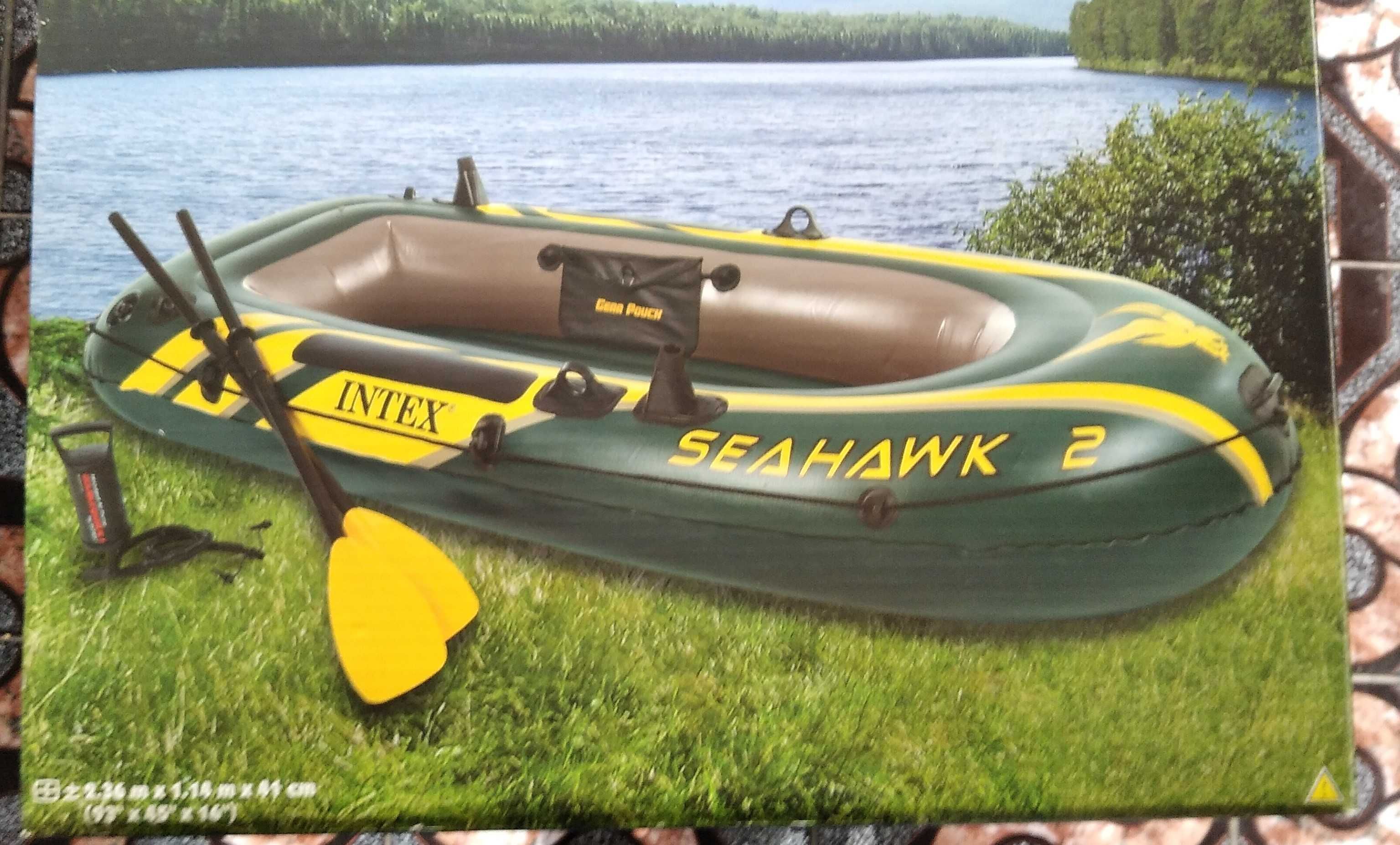 Лодка надувная двухместная Intex Seahawk 2 Set