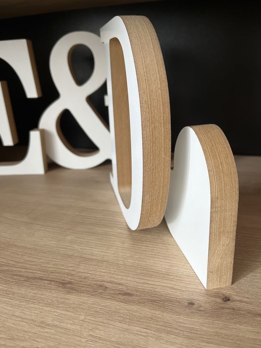 Drewniane litery E&D