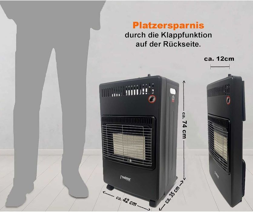 Piecyk gazowy na butle grzejnik 4,2 kW PHONIX Reduktor i wąż