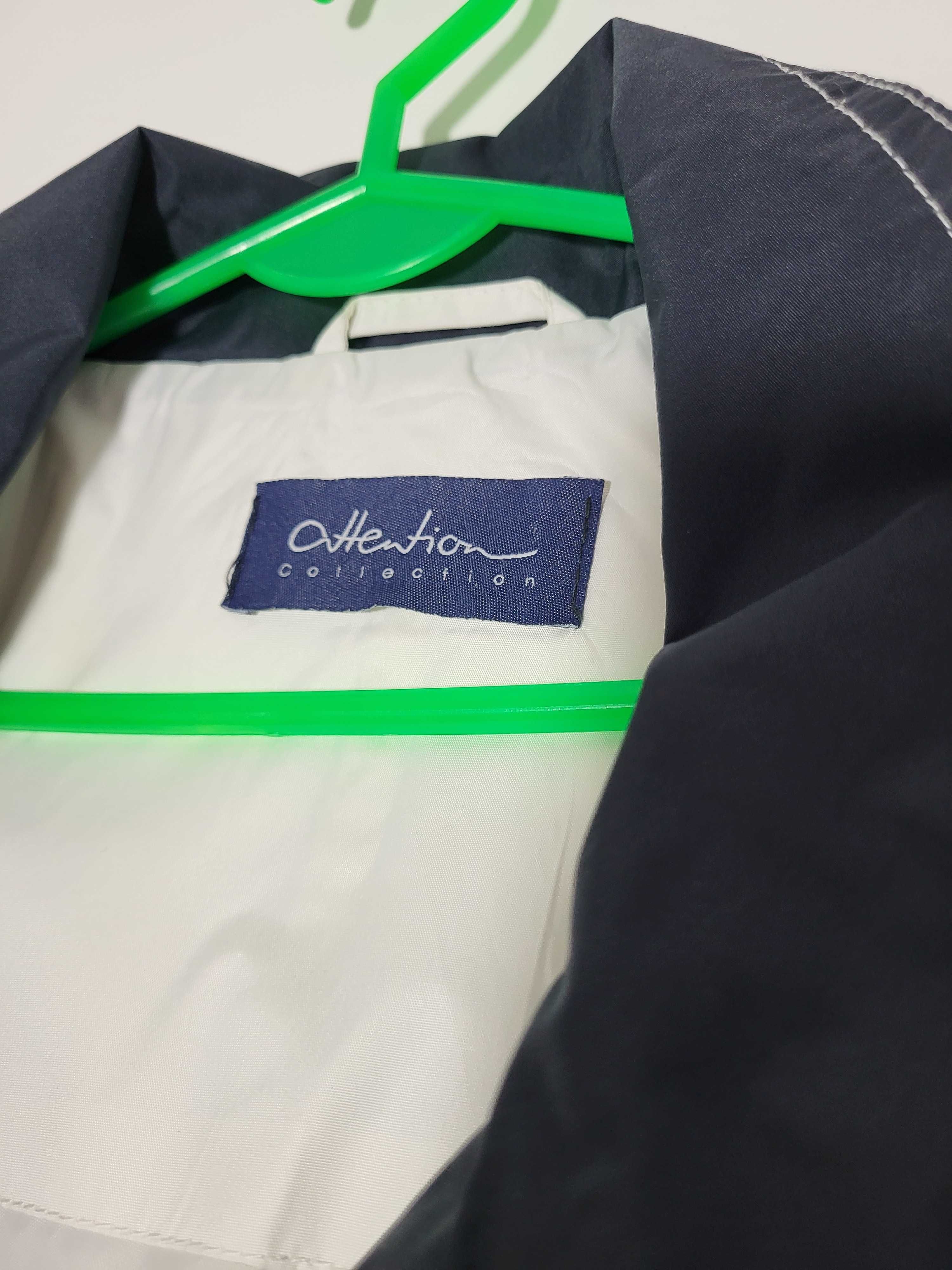 Kurtka damska wiatrówka Attention duża plus size jasna kaptur 42 XL 44