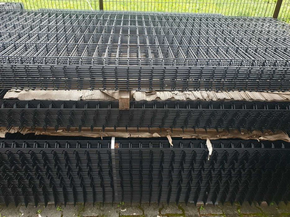 Ogrodzenie Panelowe TANIO ZESTAWY panel 3D słupek obejmy KOMPLET