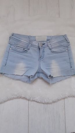 Spodenki jeansowe dżins krótkie szorty XS 34