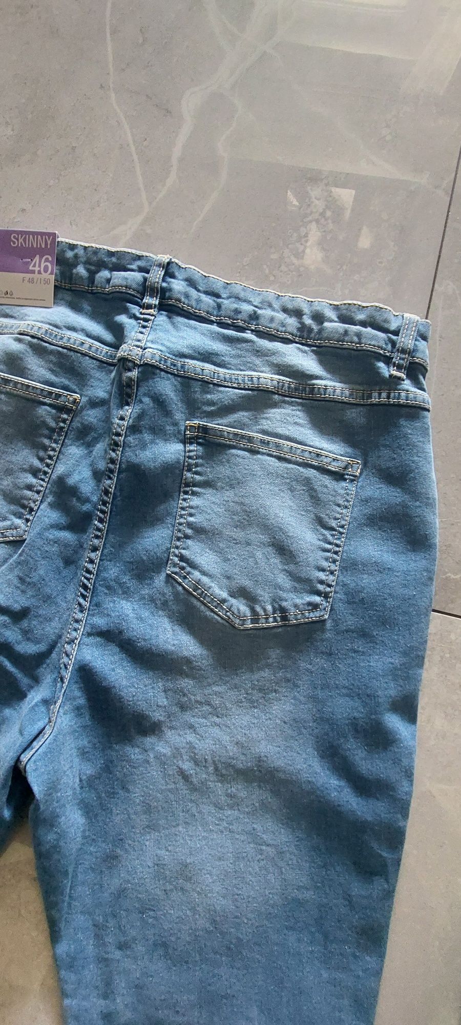 Skiny jeansy nowe 46