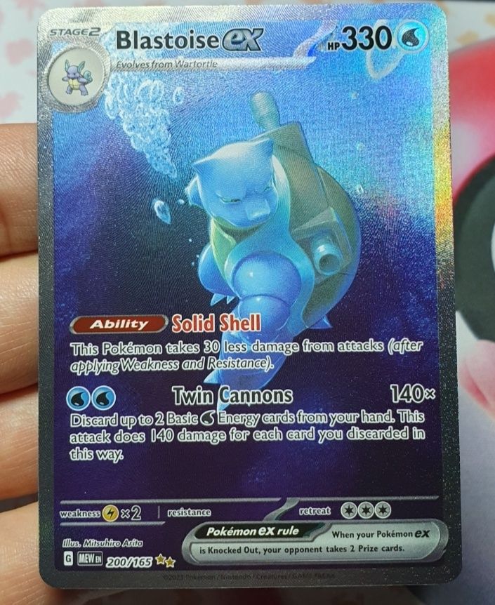 Carta Pokémon Blastoise Ex (200/65) Scarlet&Violet 151