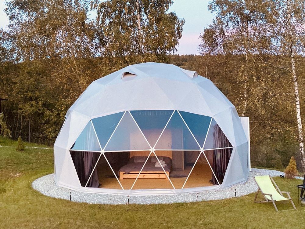 Glamp, namiot sferyczny, 7 m, wersja Kanadyjska