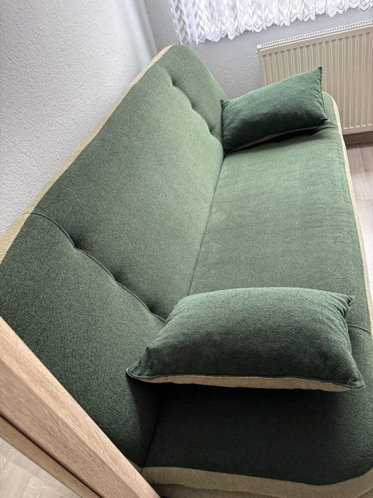 Wersalka rozkladana 200x120 zielen butelkowa