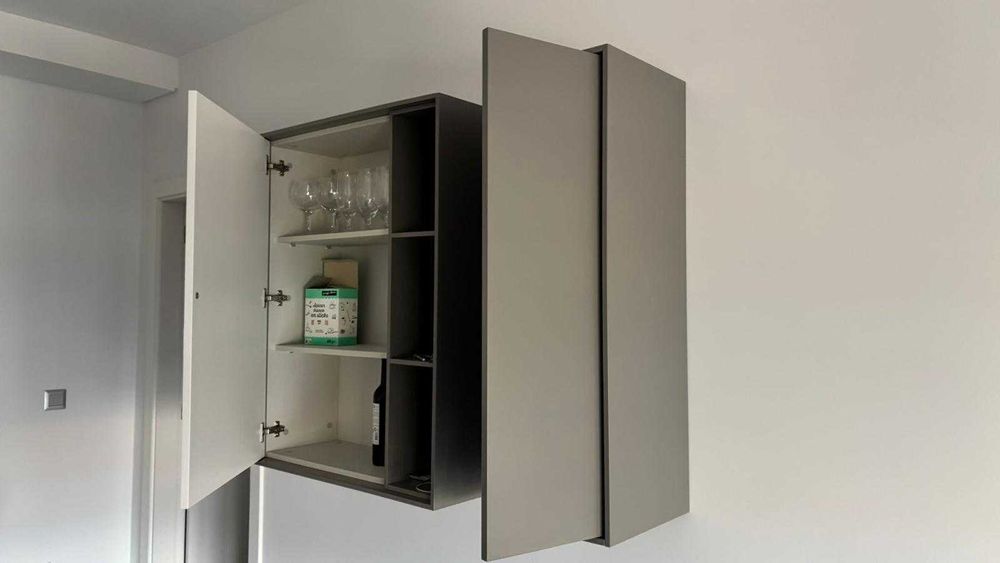 Módulos de Parede para Sala (Branco/Cinza)