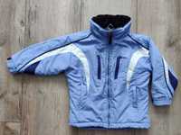 Теплая  лыжная куртка  для  мальчика на 5 лет, рост 110 светло-синяя