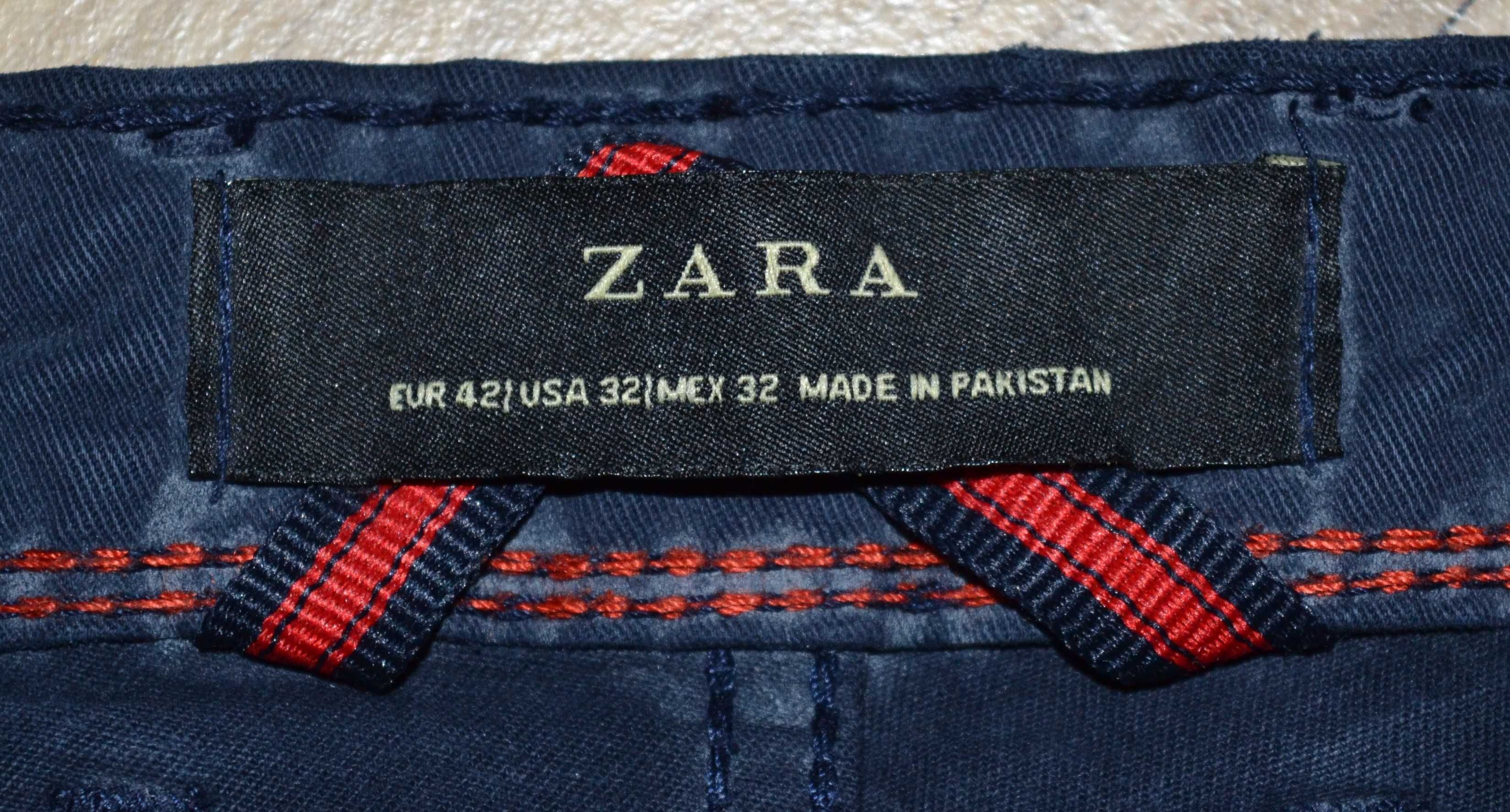 Zara _ granatowe spodnie chino // chinosy _ 32 _ pas 96cm