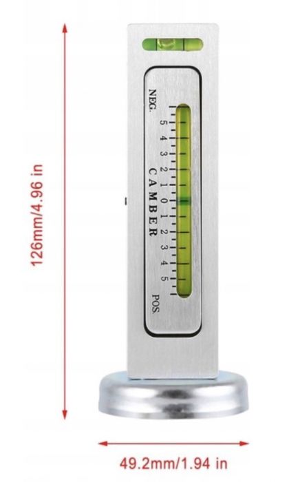 Miernik do ustawiania pochylenia kąta koła. Magnetyczny.