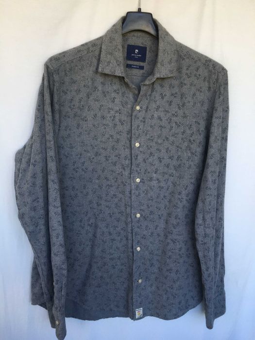 Camisa flanela cinza Pierre Cardin