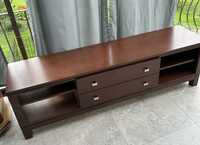 Komplet mebli drewnianych KLOSE Stół, 8 Krzeseł, szafka RTV i ława
