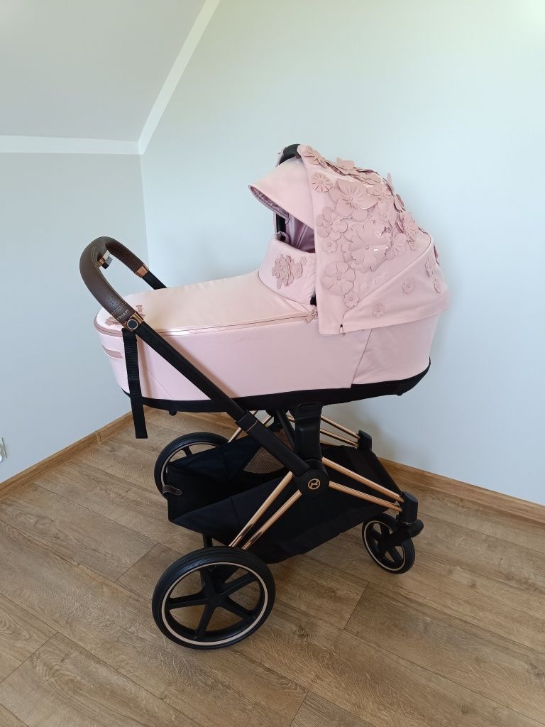 Rezerwacja !!Cybex Priam 4.0 simply  flowers pale blush/ rose gold