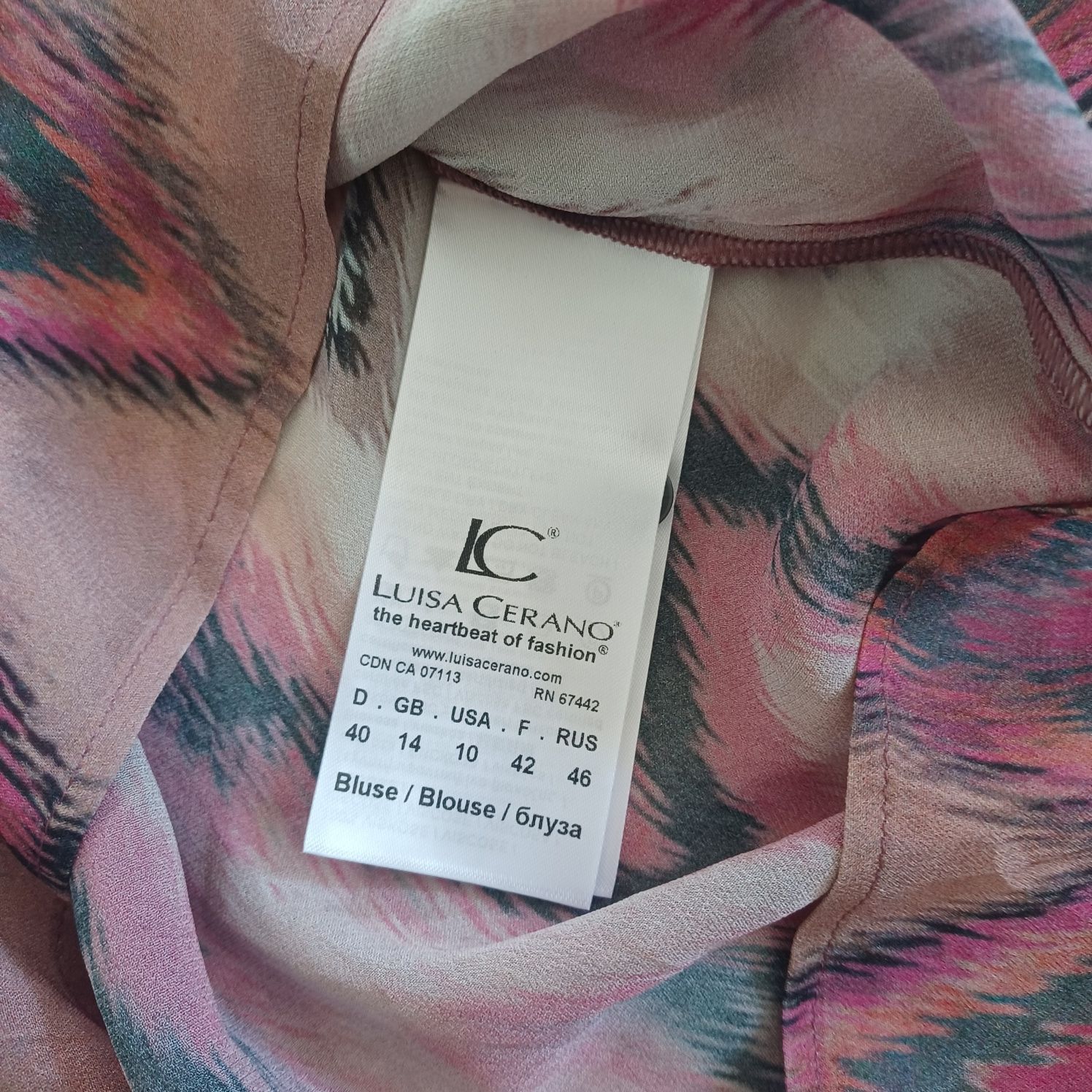 Bluzka koszulowa prestiżowej firmy LUISA CERANO jak nowa / salon 179€
