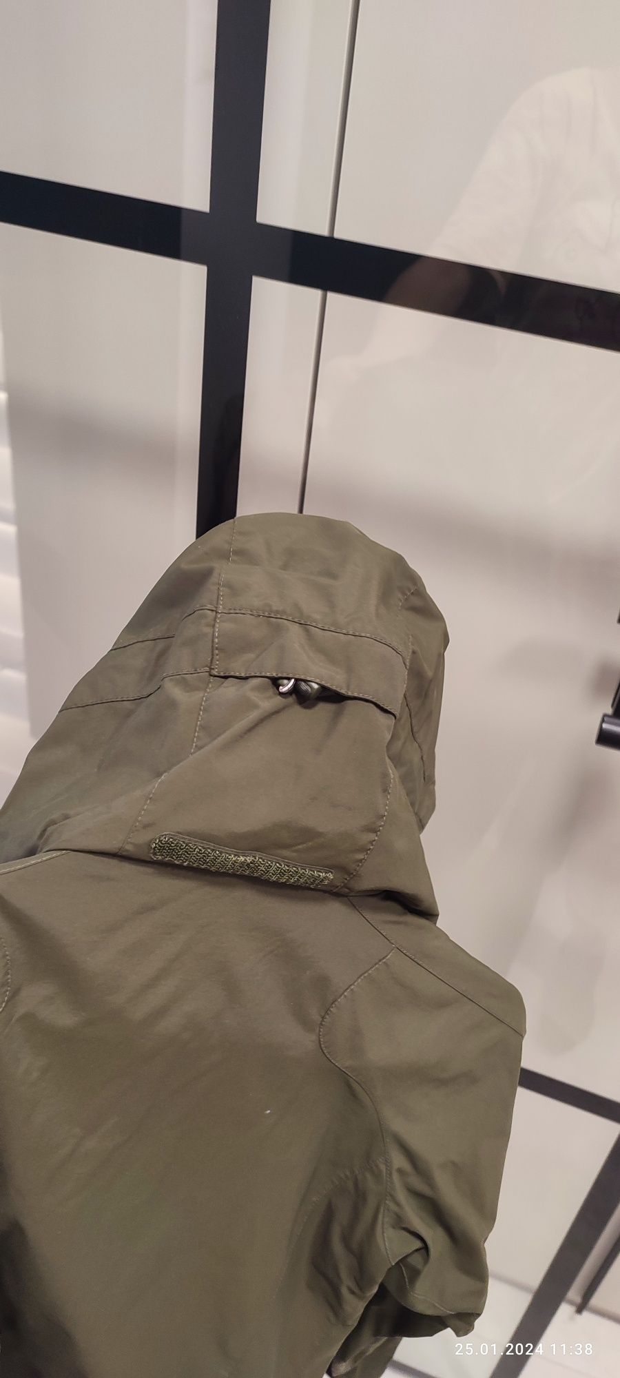 Zielona khaki kurtka wiatrówka damska Softshell S