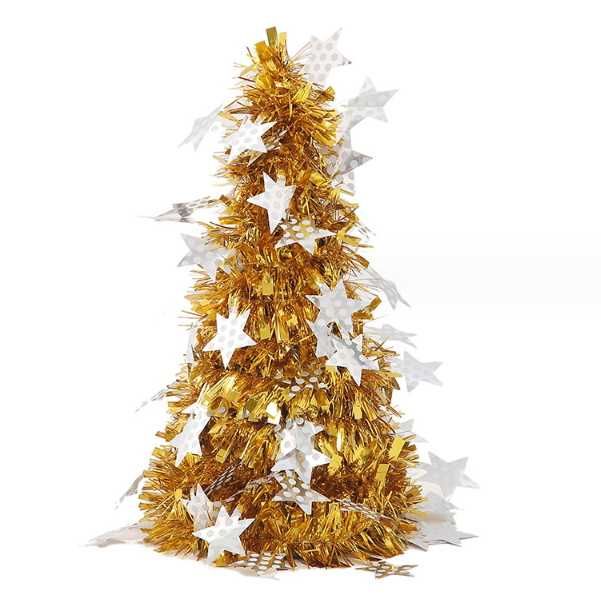 Dekoracja świąteczna CHOINKA 26 cm ZŁOTA