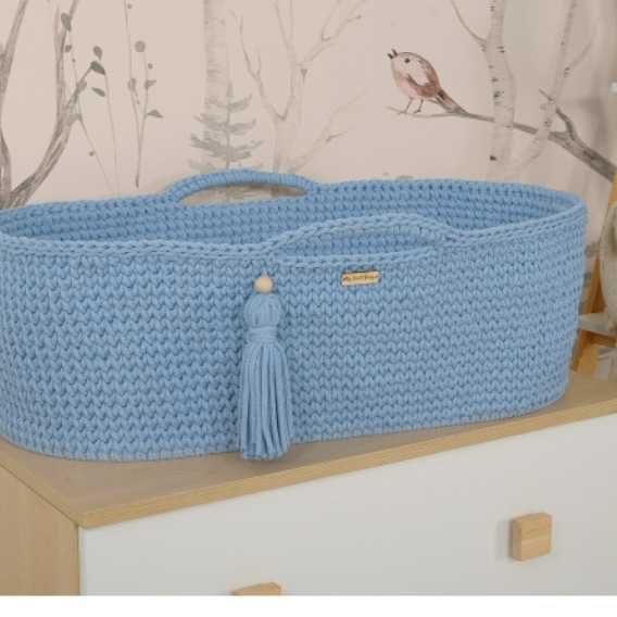 ALCOFA COM BALOIÇO BERÇO CESTO MOSES 75X40, COLCHÃO + SUPORTE