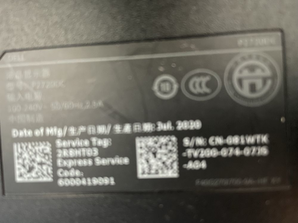 Monitor Dell 27 cali