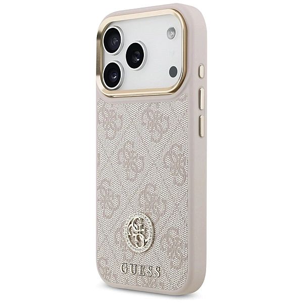 Etui Guess 4G Strass Logo & Big Strap Metal Buttons MagSafe na iPhone