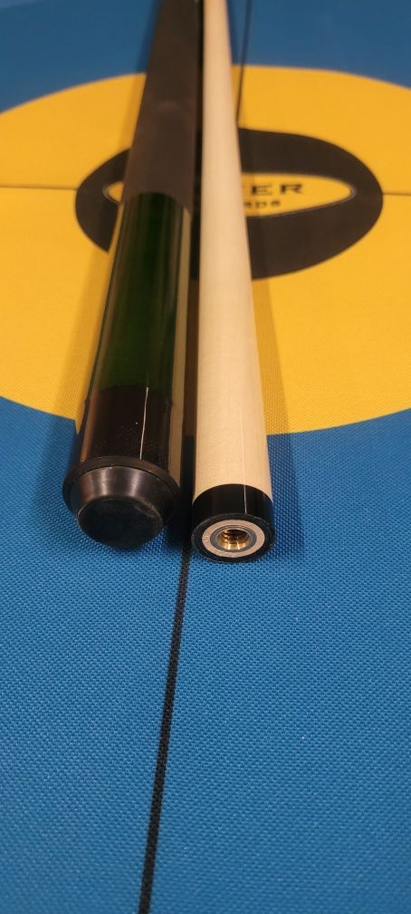Kij bilardowy zielono czarny, tip13mm. - sklep bilard/snooker W-wa